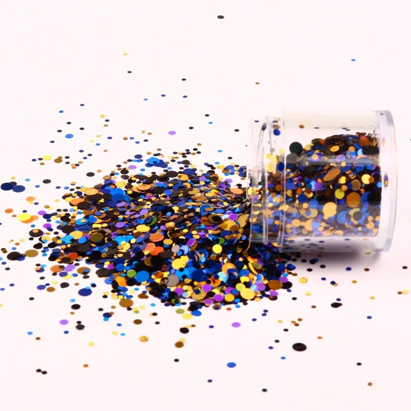 10ML Canned Nail Art Mixed Mini Round Sequins DIY Manicure Supplies Tools Colorful Dots Paillettes Nail Art Decoration Design