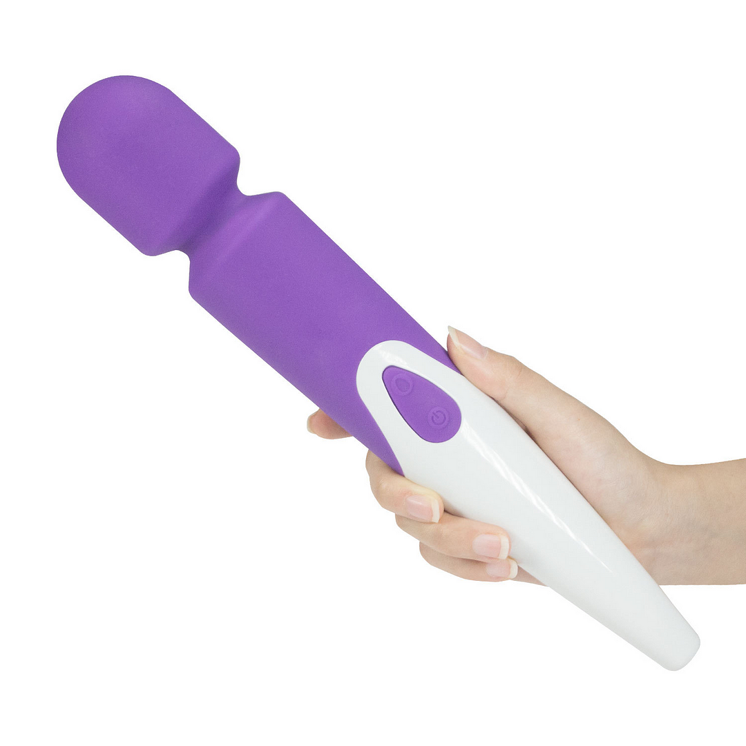 10 Speed Frequency Silicone Waterproof Wand Vibrator - Rose Toy