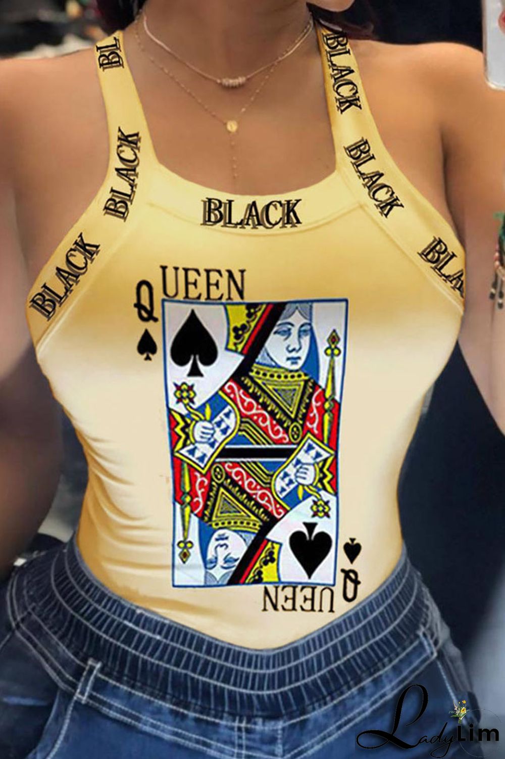 Deep Red Casual Street Print Patchwork U Neck Tops