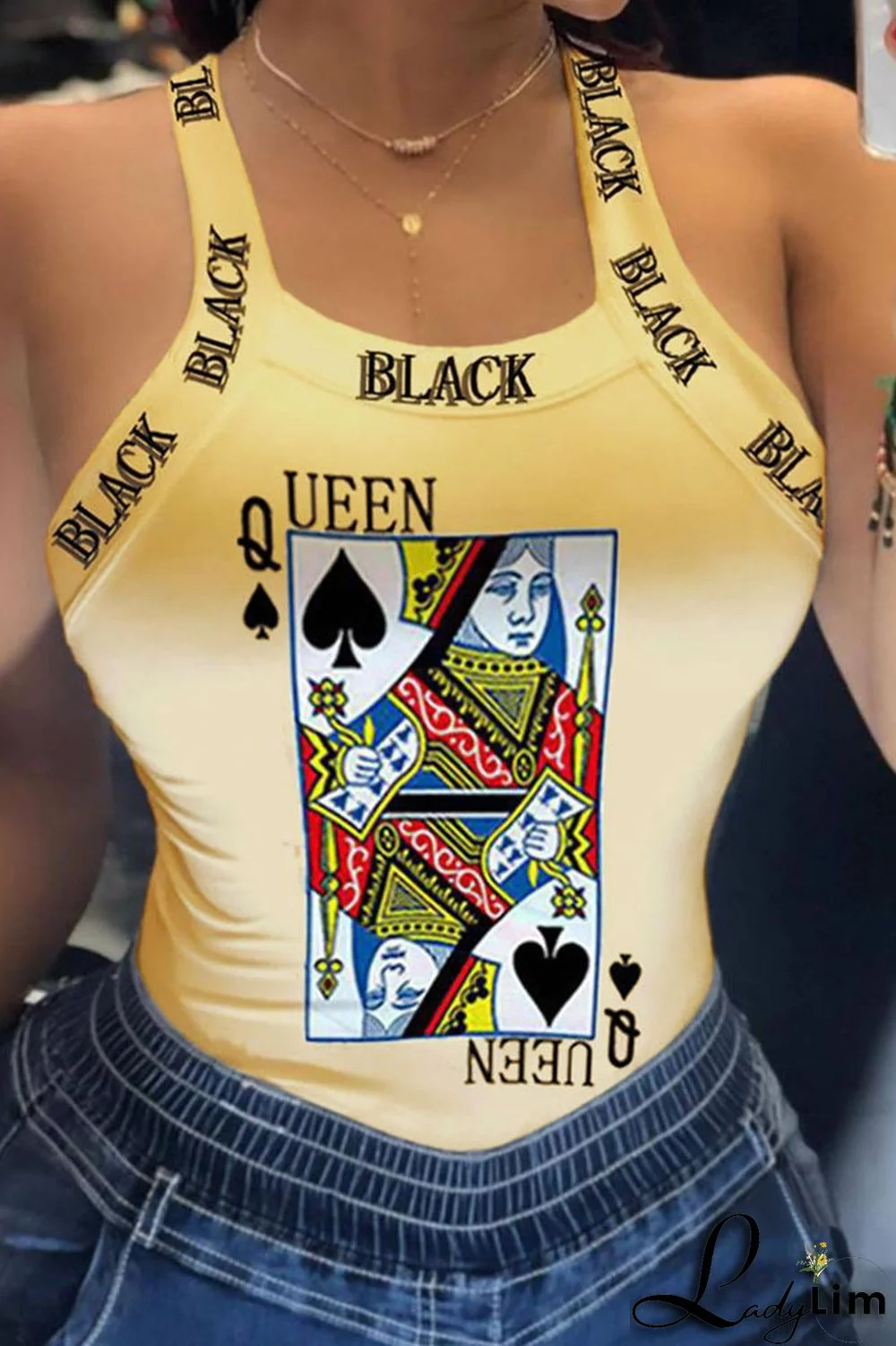 Deep Red Casual Street Print Patchwork U Neck Tops