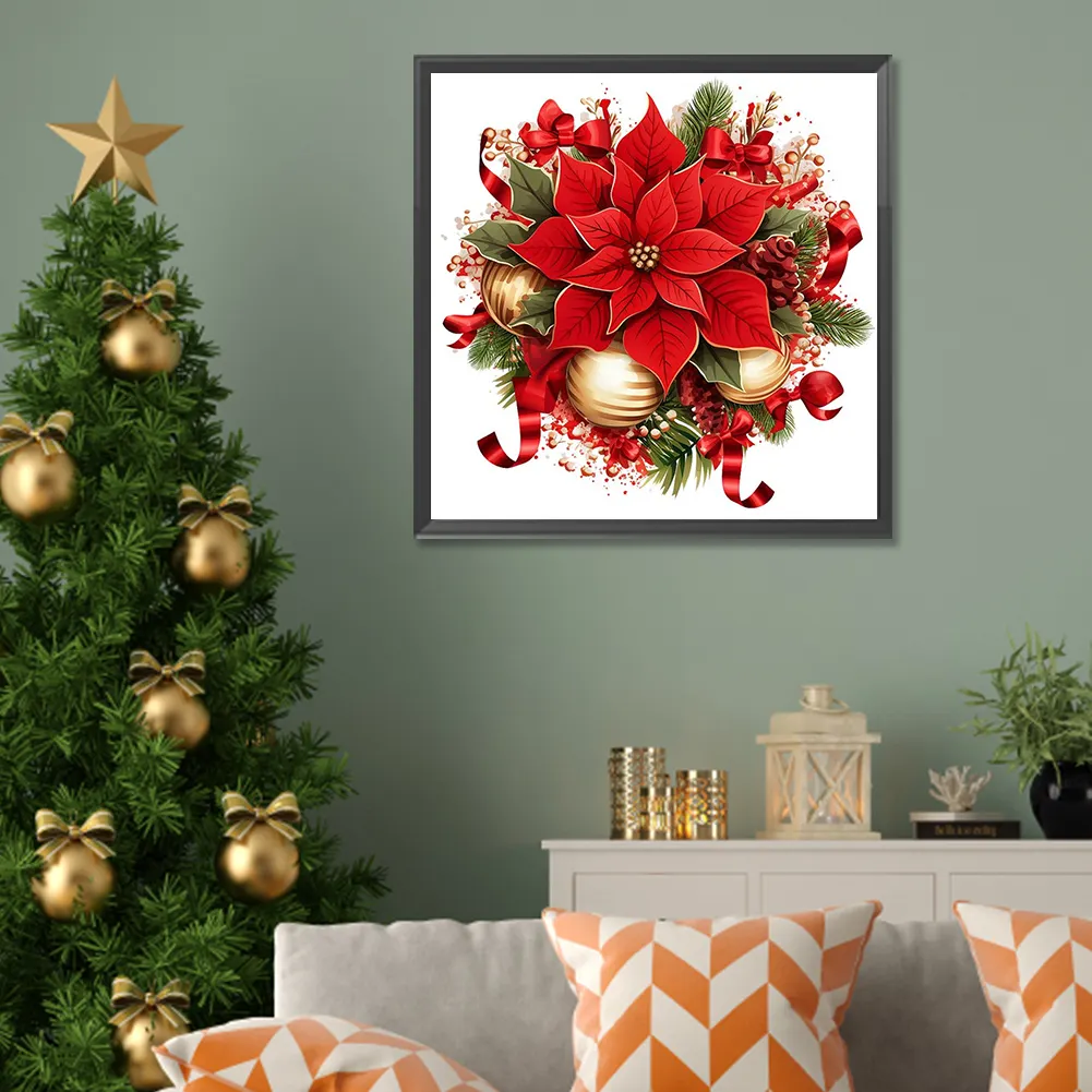 Diamond Painting - Full Round Drill - Christmas Saffron(Canvas|30*30cm)