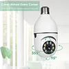  E26 Bulb Camera 5MP WiFi 2.4GHz 5GHz Pan/Tilt 10X Zoom Automatic Tracking Color Night Motion Detection 2-Way Audio SD Card Recording
