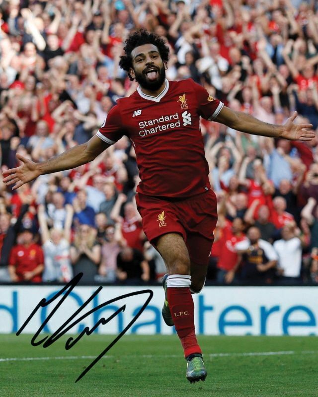 Mohamed Salah - Liverpool Autograph Signed Photo Poster painting Print