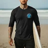 Men's Vintage Surfing Stay Stoked Graphic Print Crew Neck Long Sleeve T-Shirt by Inlyline
