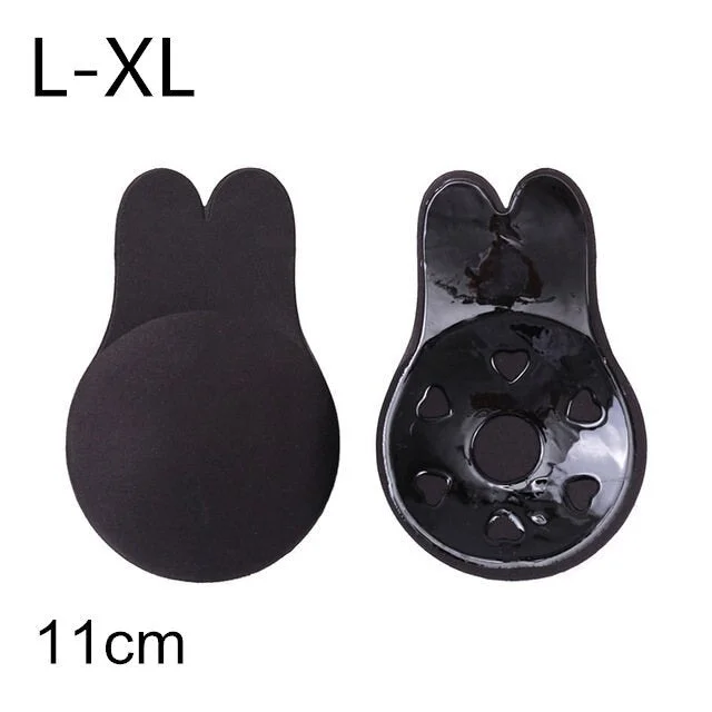 S-XXXL Breast Petals Rabbit Nipple Full Covers Push Up Invisible Bra Reusable Adhesive Bra Plus Lift Up Intimate for Party Dress