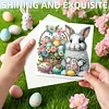 12PCS Diamond Painting Happy Easter Greeting Card Kit for Birthdays Thanksgiving & Special Occasion
