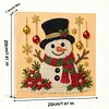 (20x20cm)Snowman Pearl Painting Art Kits With Inner Frame Pearl Gem Paintings Picture Arts Craft for Adults Beginners Home Wall Decor