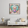 Cute Grandma Loves Sewing-11CT Stamped Cross Stitch 45*45cm/17.72*17.72in