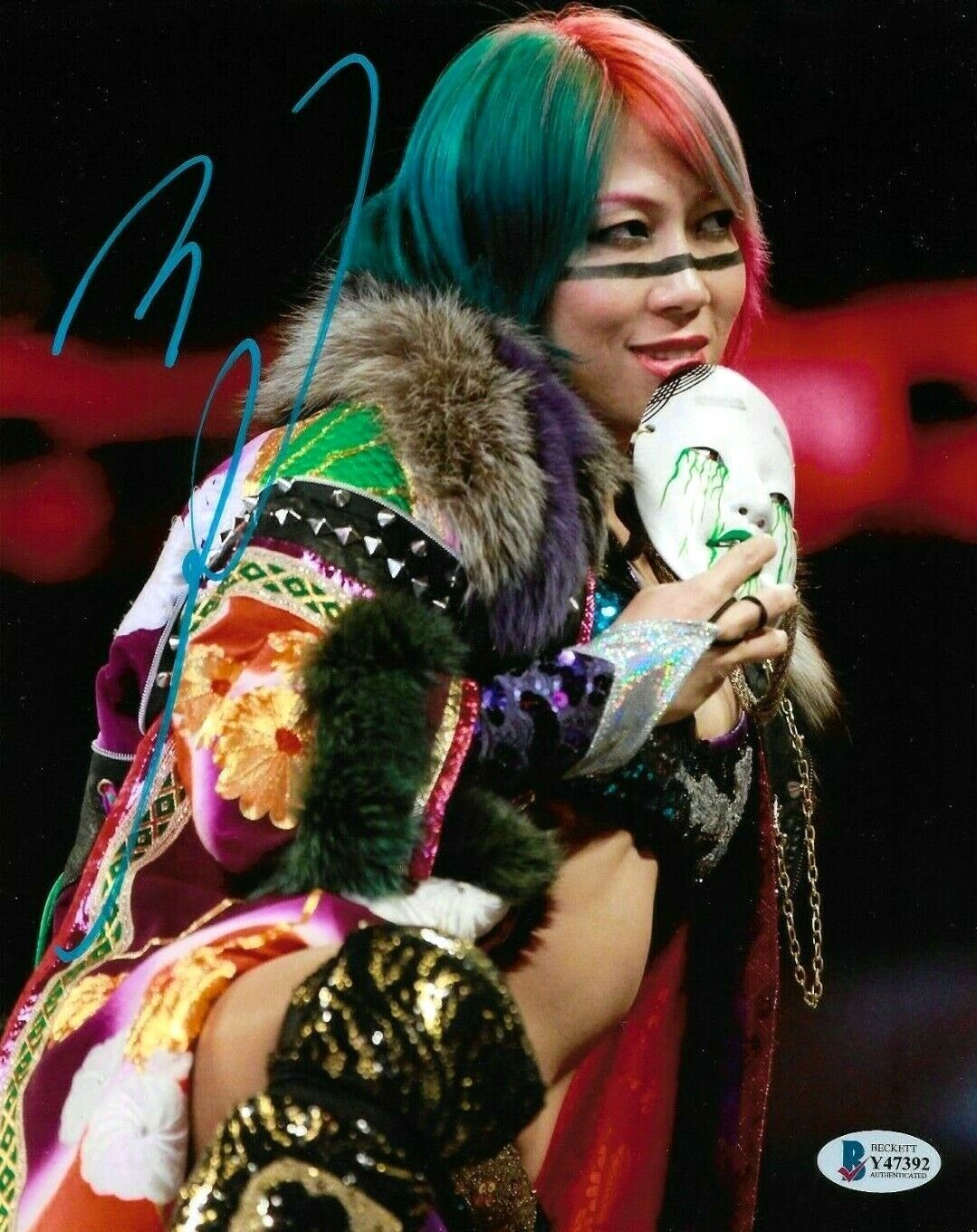 WWE ASUKA HAND SIGNED AUTOGRAPHED 8X10 Photo Poster painting WITH PROOF AND BECKETT COA 4