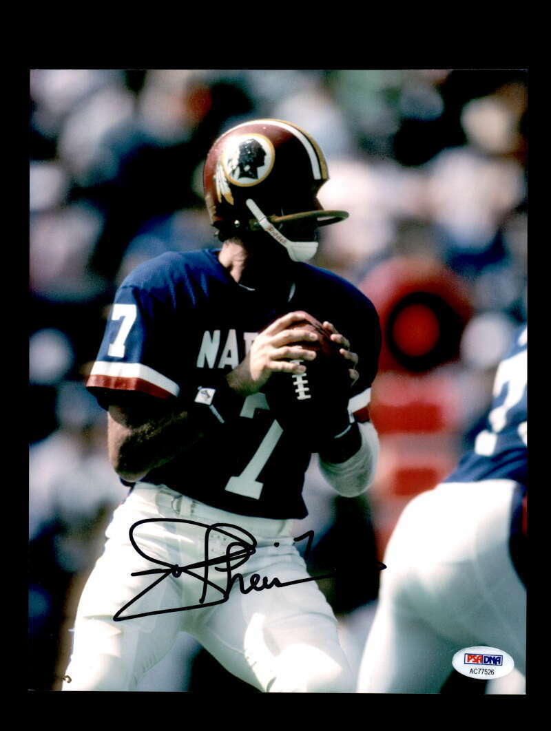 Joe Theismann PSA DNA Coa Hand Signed 8x10 Photo Poster painting Autograph