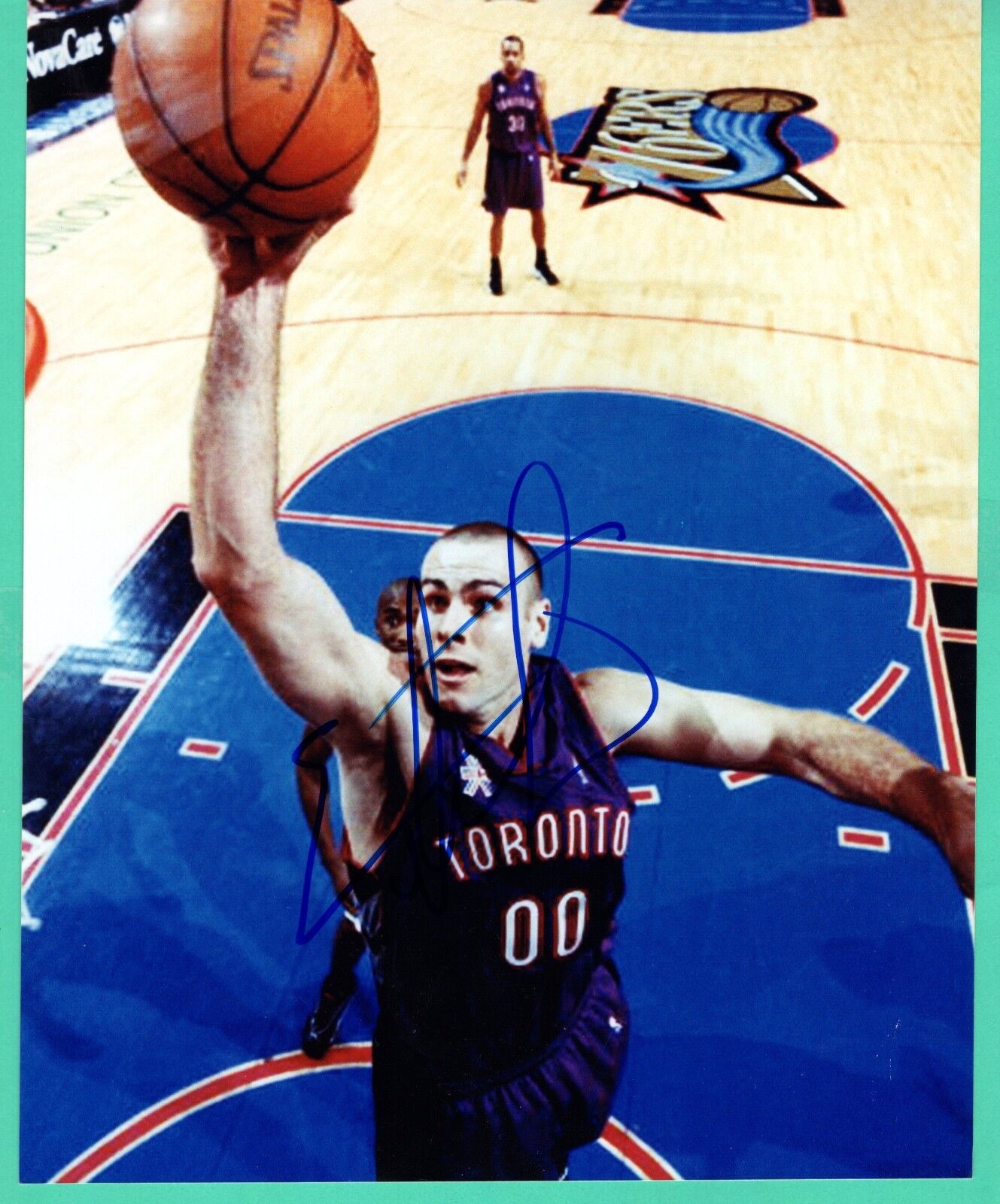 Eric Montross NBA Toronto Raptors Hand Signed Autograph 8x10 Photo Poster painting