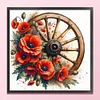 Cartwheel Poppy-11CT Stamped Cross Stitch 40*40cm/15.75*15.75in