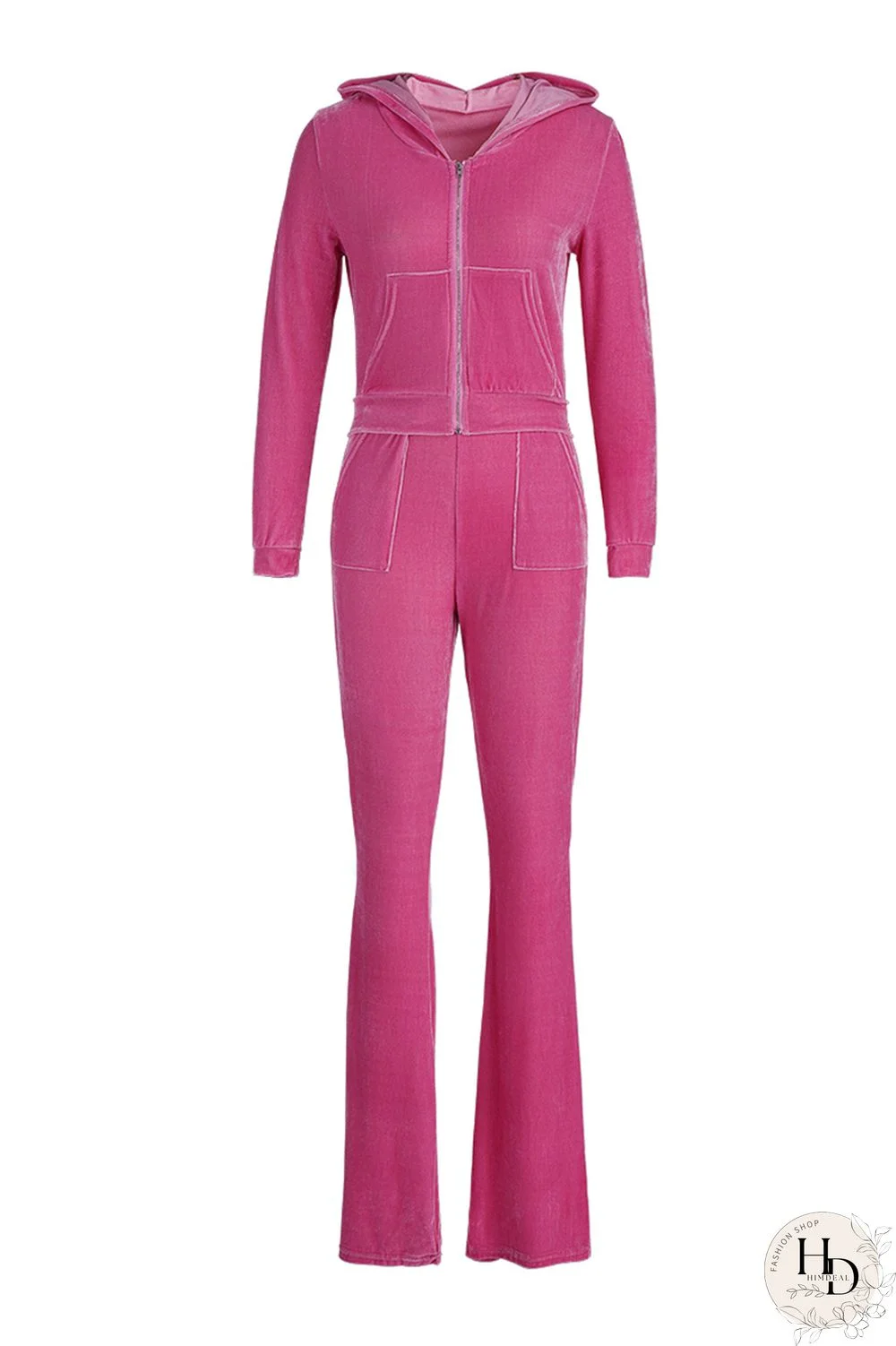 Royal Blue Fashion Casual Solid Patchwork Zipper Hooded Collar Long Sleeve Two Pieces