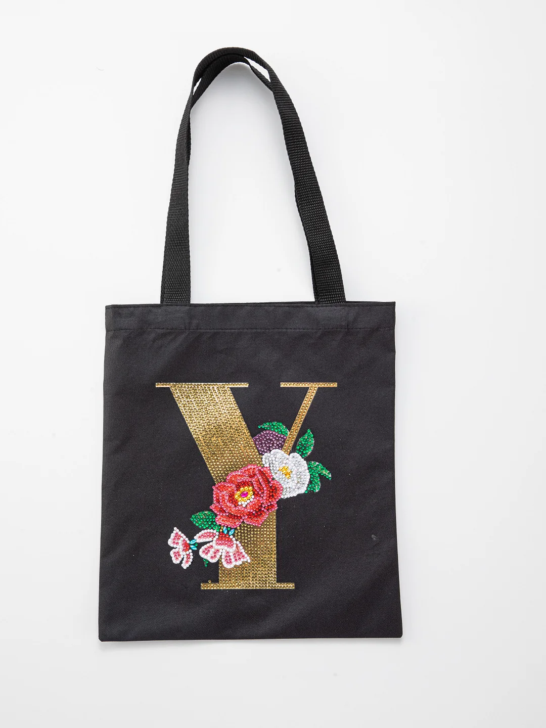 DIY Diamonds Painting Handbag Linen Shopping Bag Portable Fashion for Work