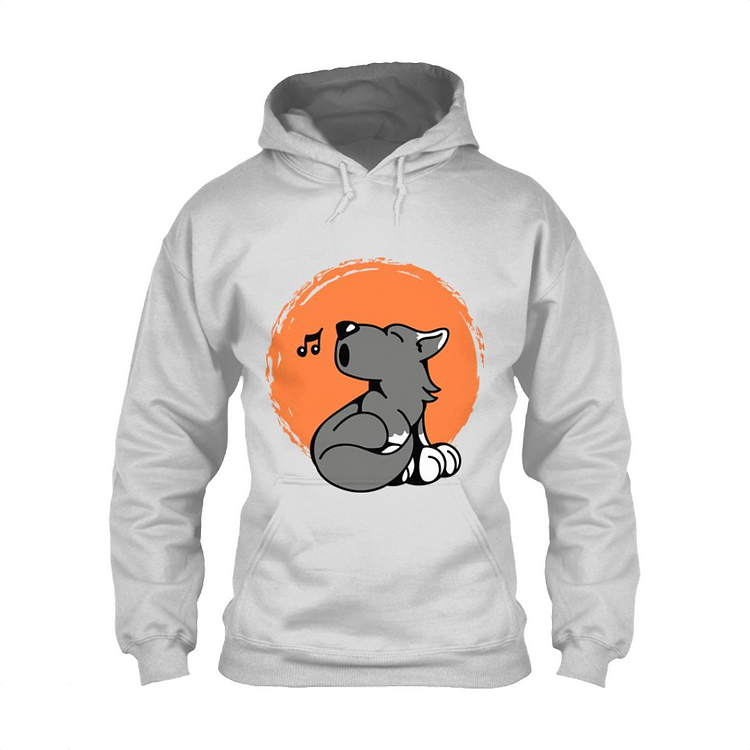 Little Wolf Howls At The Moon, Wolf Classic Hoodie