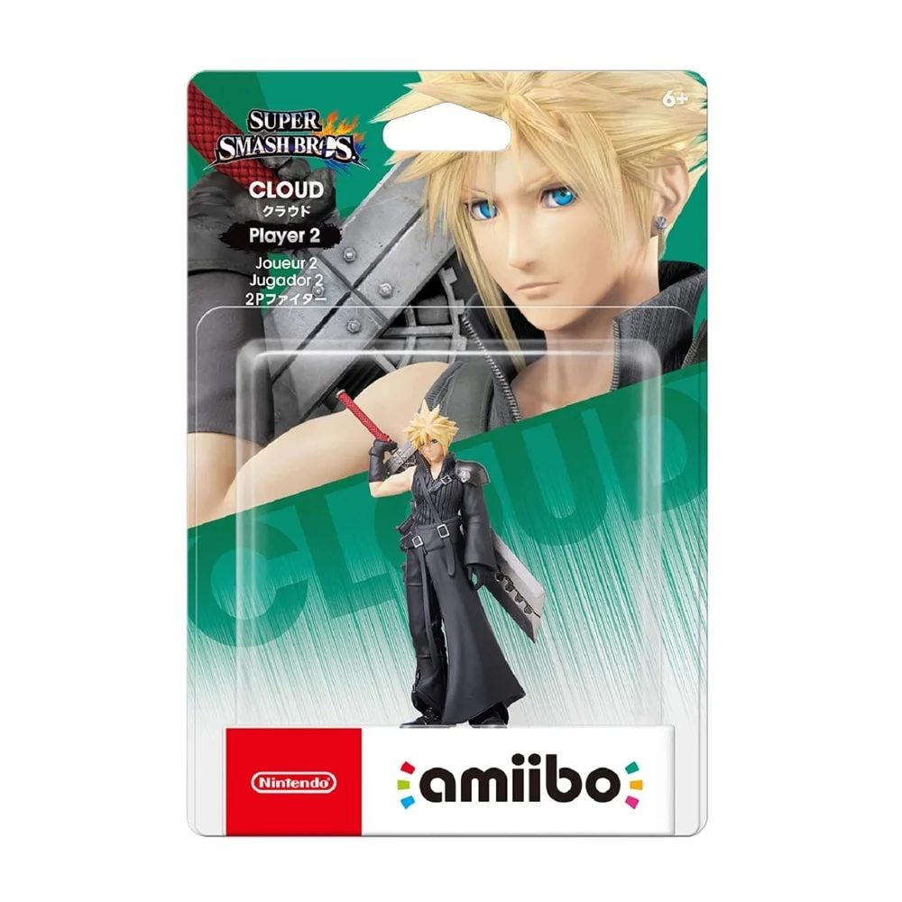 Nintendo Amiibo Figure Super Smash Bros. Series Cloud 1 Player 1P 2P