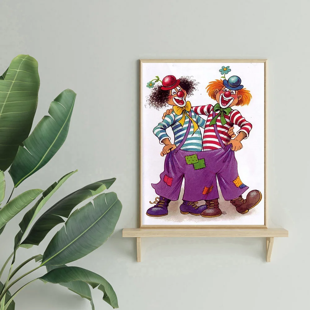 Diamond Painting - Full Round Drill - Clowns(30*40cm)