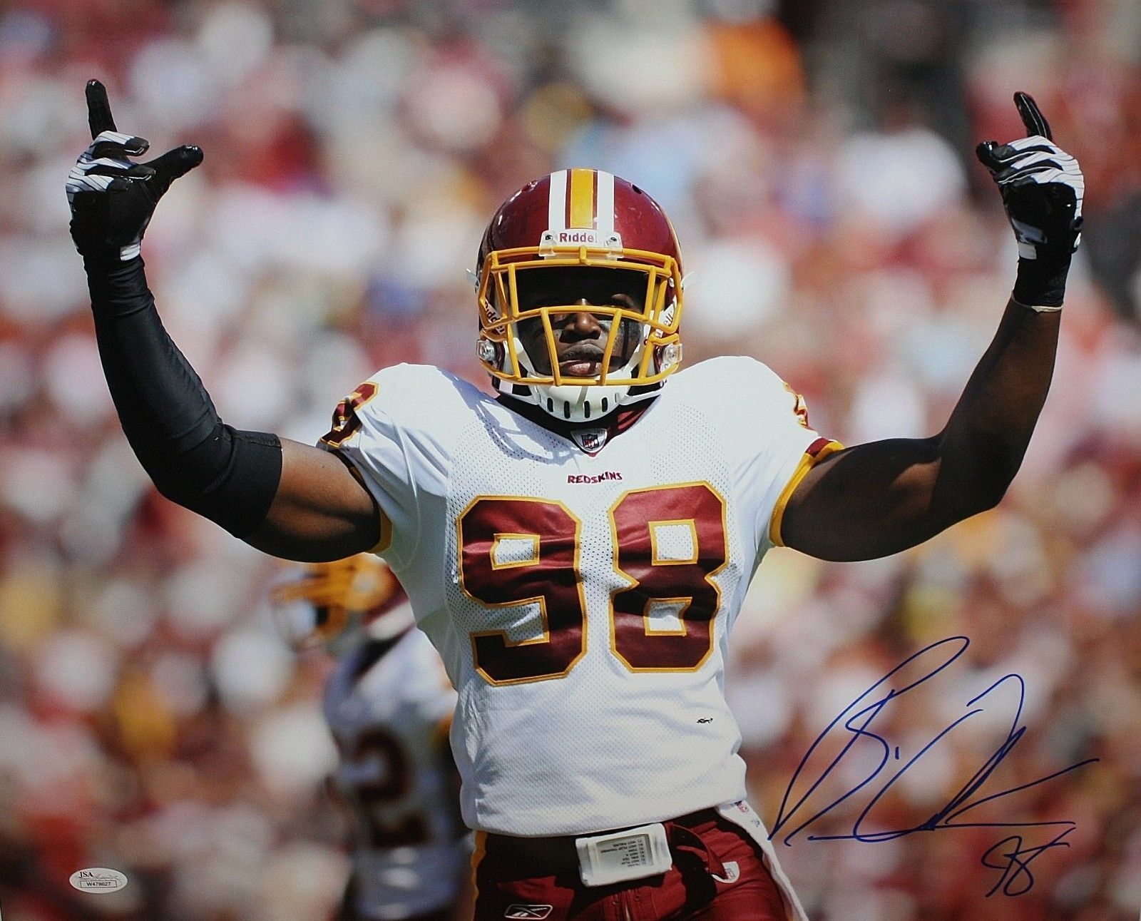 Brian Orakpo Autographed Redskins 16x20 Arms Open Photo Poster painting- JSA W Authenticated