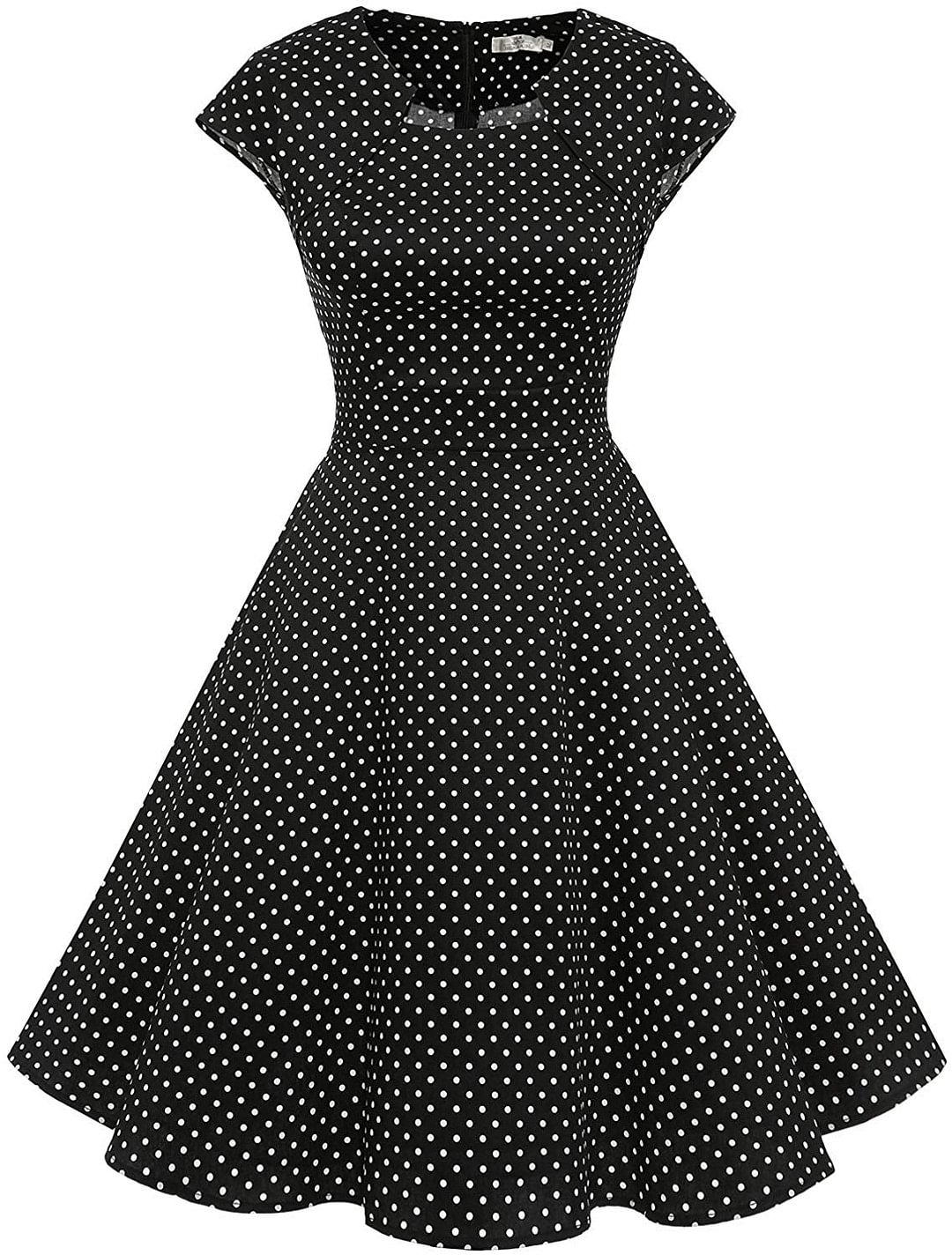 Women's 1950s Retro Vintage A-Line Cap Sleeve Cocktail Swing Party Dress