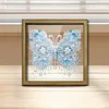 Diamond Painting Special Shaped Drill White Butterfly With Frame(8.46x8.46inch)