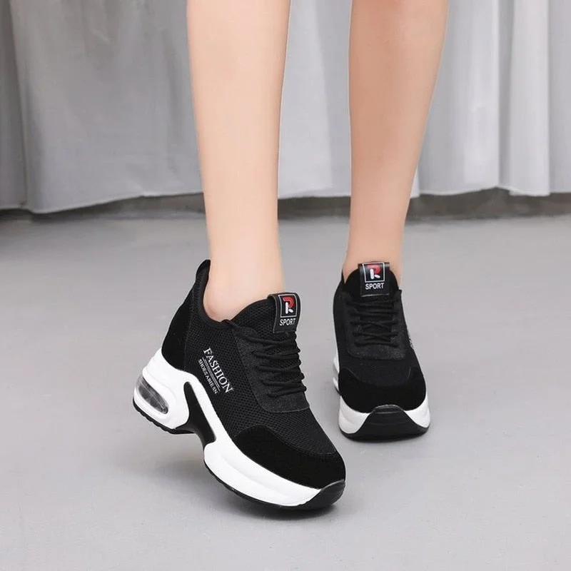 2020 Platform Wedges Women's Sneakers Spring autumn High Quality Mesh Breathable Increased women's shoes Casual Shoes Y997