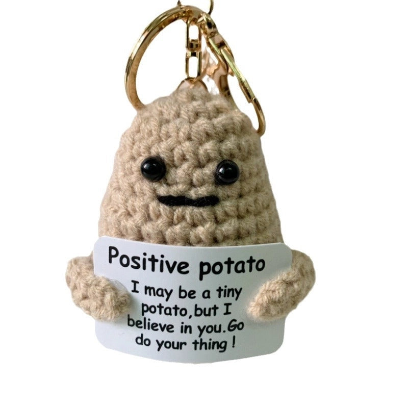New Wool Cucumber 7cm Potato Funny Expression Bag Keychain Hand-crocheted Pineapple Hanging Pendant