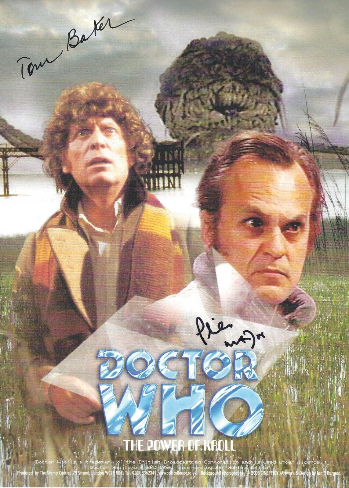 TOM BAKER & PHILIP MADOC DR WHO SIGNED 8x12 Photo Poster painting UACC & AFTAL RD AUTOGRAPH