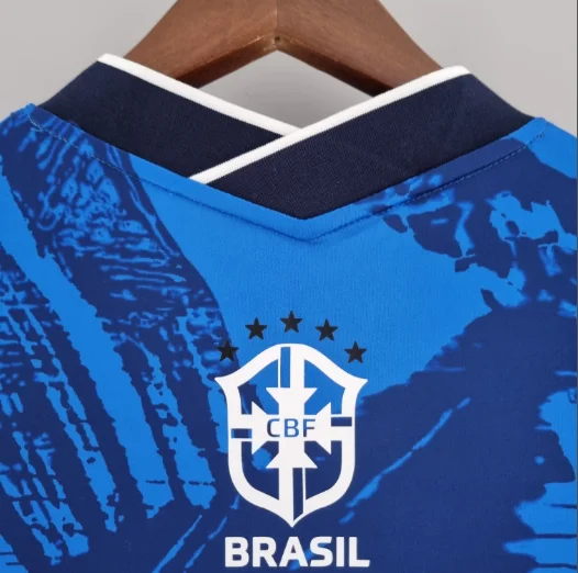 2022 Brazil Classic Blue Football Shirt Thai Quality