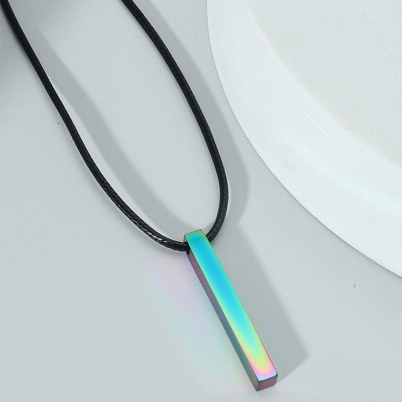 Minimalist Geometric Stainless Steel Titanium Steel Plating Men’s Pendant Necklace