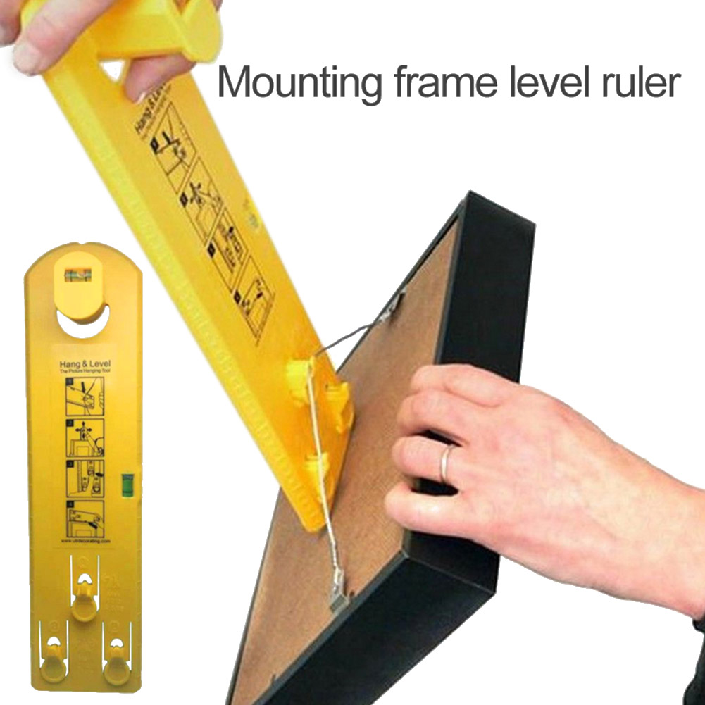 

Picture Clock Mirror Hanging Balance Ruler Measurement Mark Hook Level Tool-197447, 501 Original