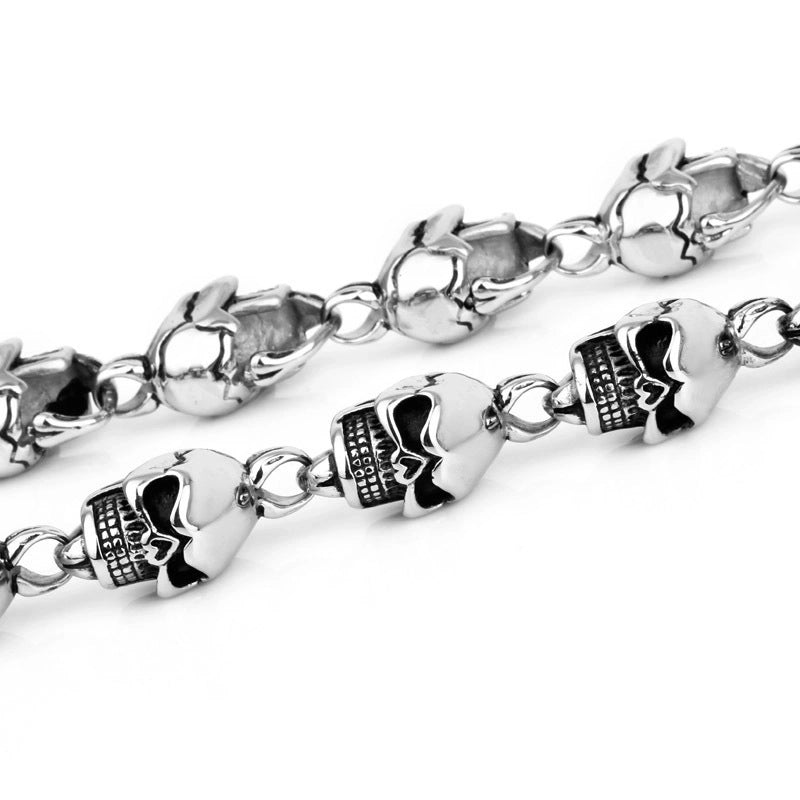 Punk Skull Titanium Steel Halloween Men's Necklace