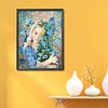 Oil Painting Girl - 11CT Stamped Cross Stitch - 40*55cm