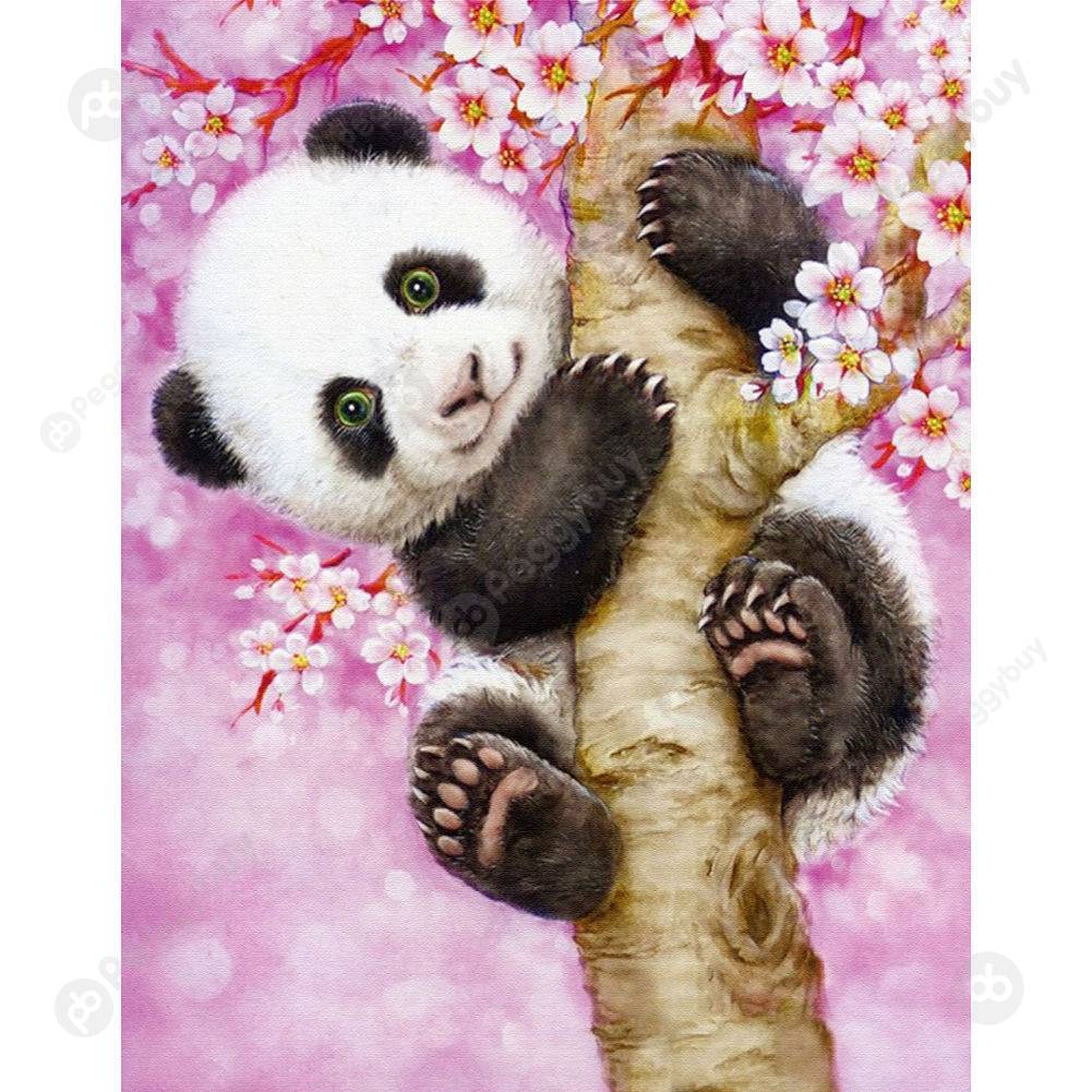 

32*40CM Round Drill Diamond Painting-Panda, 501 Original