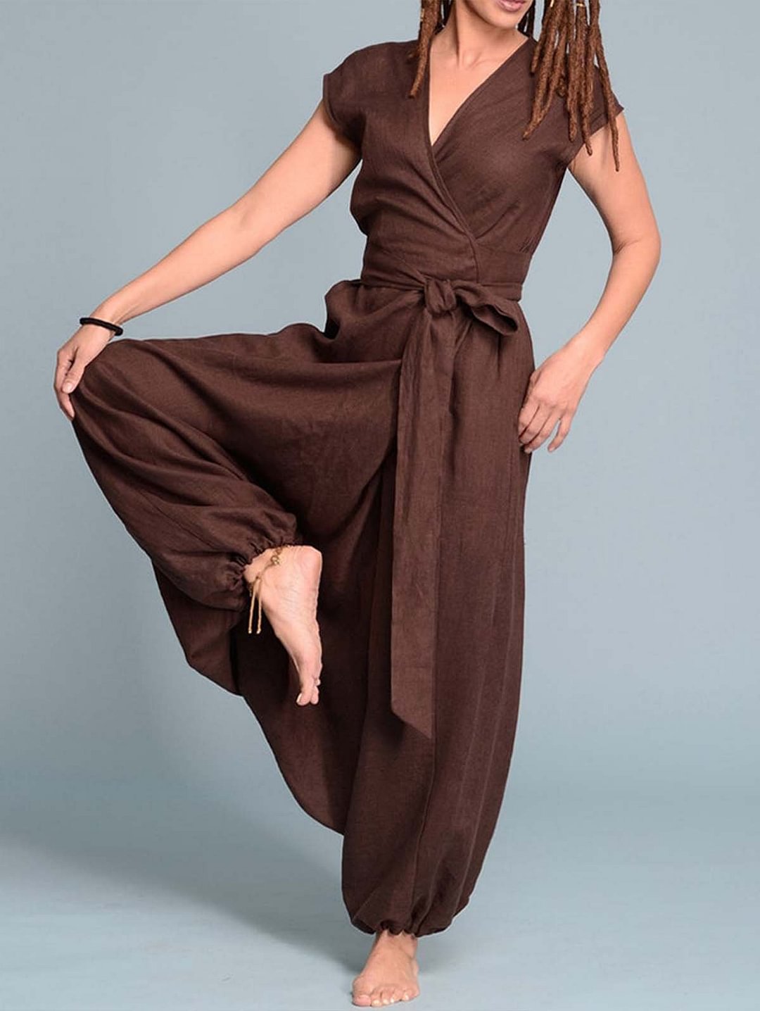 Tess Convertible Belted Jumpsuit