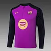 Joyfball 2025/2026 Barcelona Half-Pull Training Suit Purple Football Shirt 1:1 Thai Quality