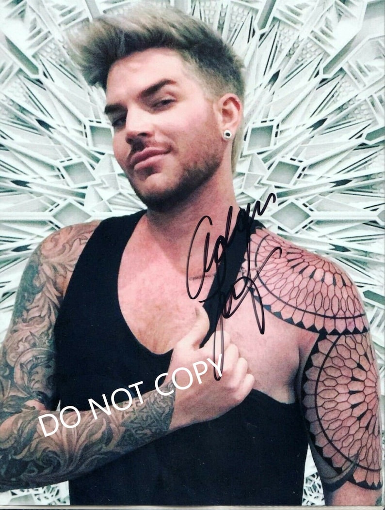 ADAM LAMBERT 8 x10 20x25 cm Autographed Hand Signed Photo Poster painting