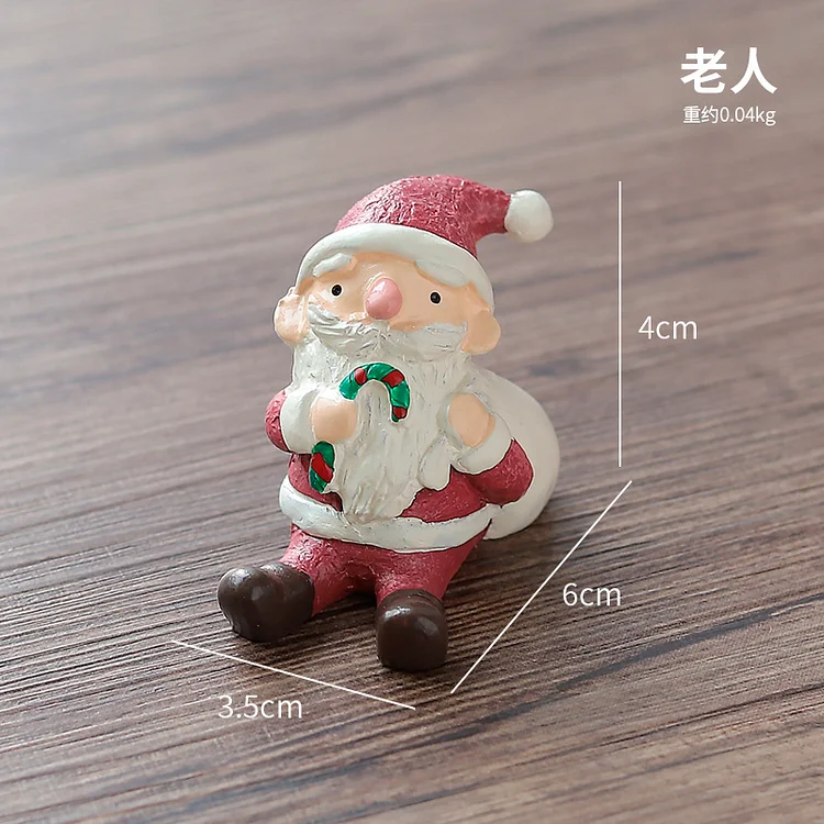 JOURNALSAY Cartoon Mini Christmas Family Small Animal Resin Ornament