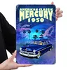 American  classic mercury 1950 - Panneaux en &eacute;tain m&eacute;tallique(20*30cm/30*40cm) - Garage