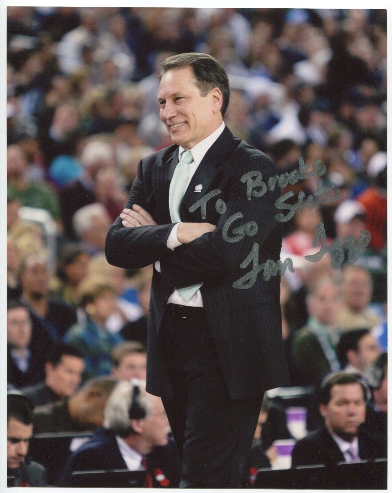 Tom Izzo Signed 8x10 Photo Poster painting Autographed Signature Basketball Coach