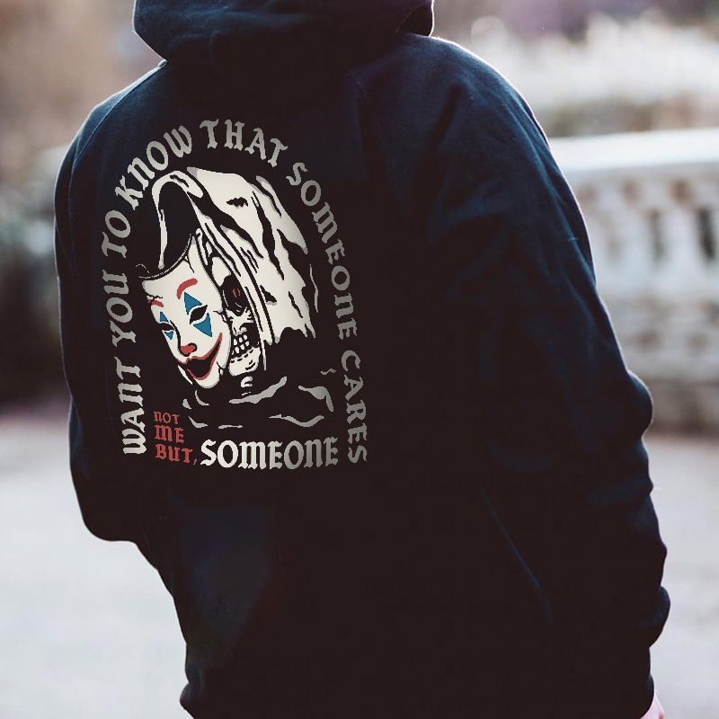 Want You To Know That Someone Cares Masked Skull Men's Hoodie - Krazyskull