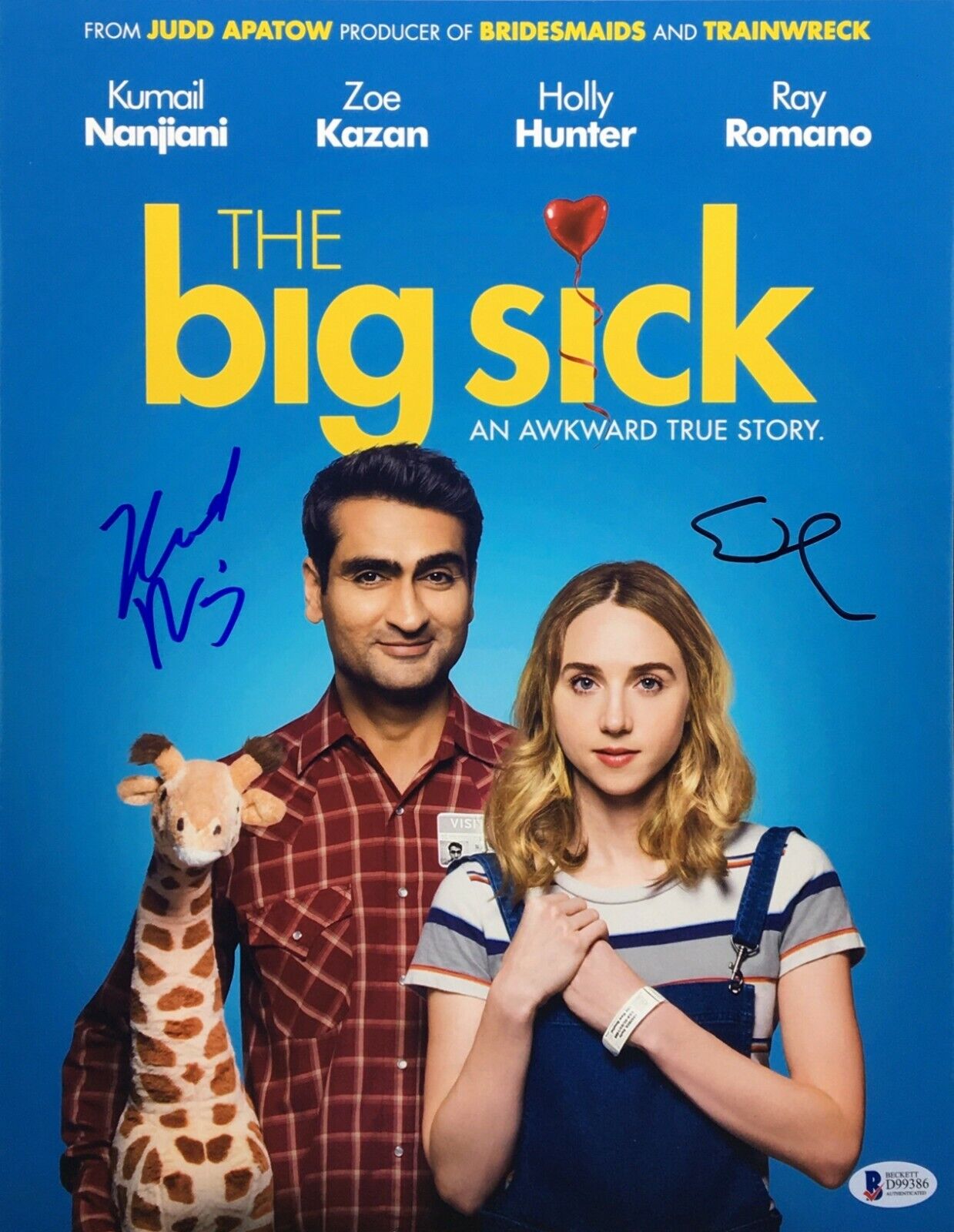 Kumail Nanjiani & Emily Gordon Signed 11x14 Photo Poster painting *Writers BAS D99386