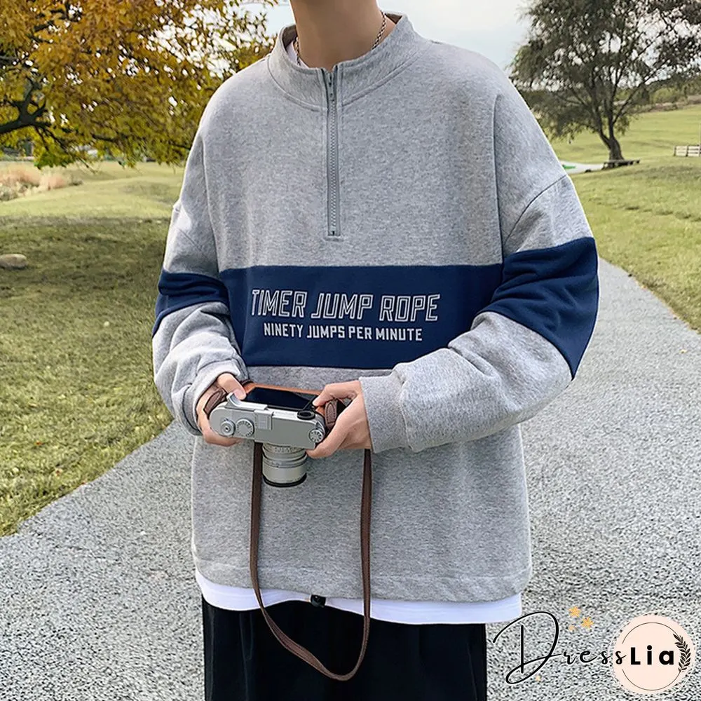 Men Vintage Print Casual Sweatshirt