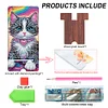 2er-Pack Acryl Katze Hund Telefonständer & Spiegel - 5D DIY Handwerk Modeaccessoires