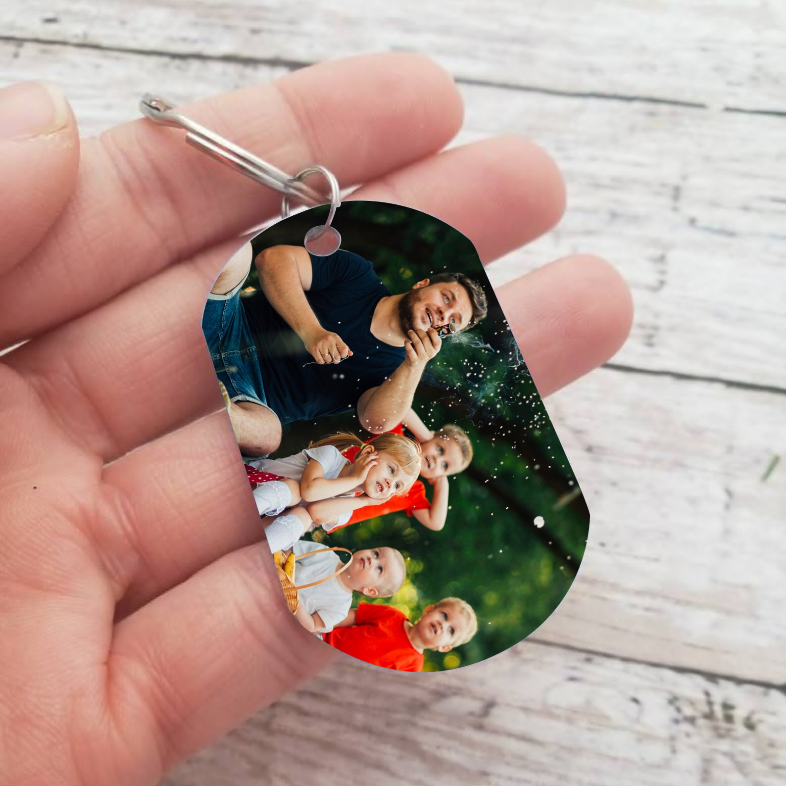 5 Names - Personalised Dad Keychain Custom Name & Photo Keychain Father's Day Gifts-Jessemade AU