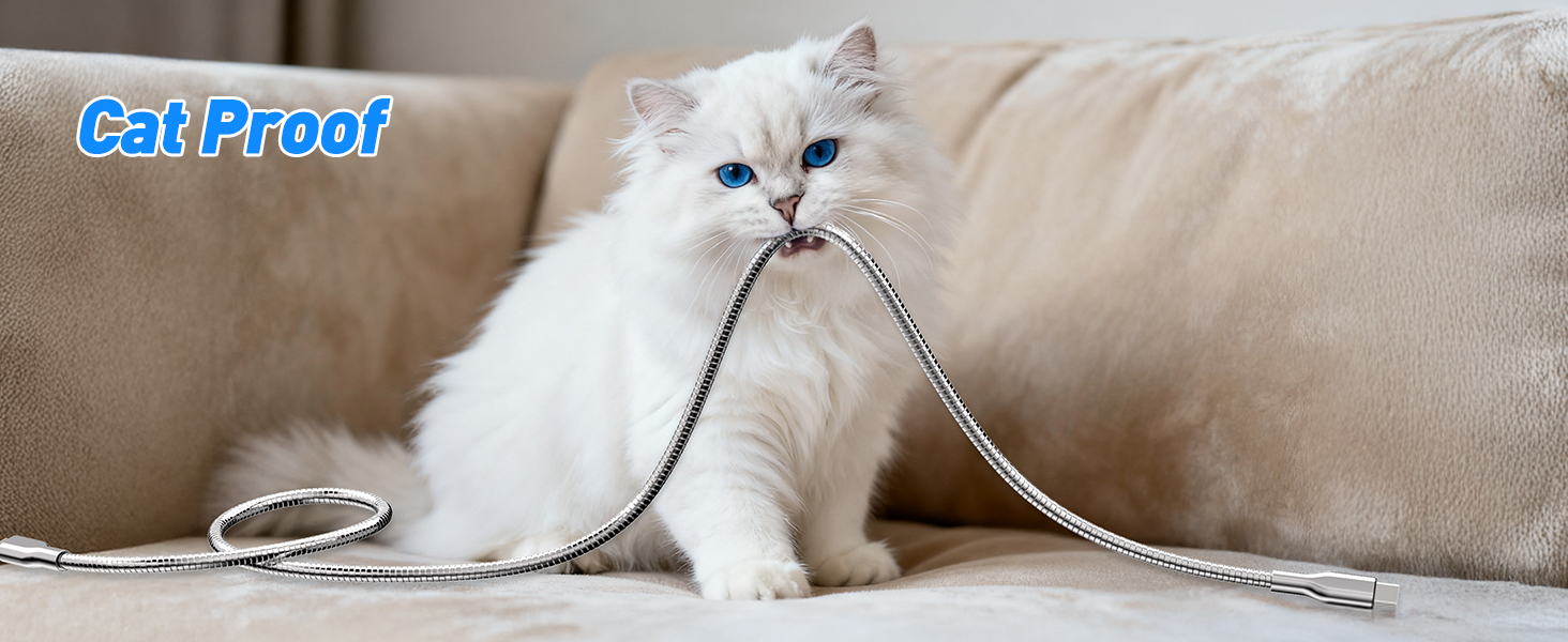 This usbc iphone charger cord cat proof, chew proof, indestructible