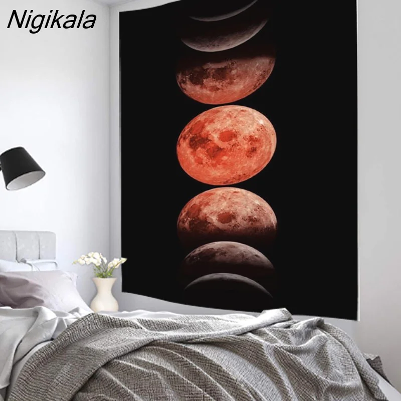 Nigikala Moon Phase Tapestry Aesthetic Art For Bedroom Living Room Kitchen Home Decor