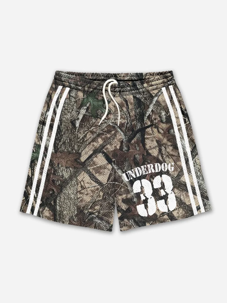 Vintage Camo No.33 Graphic Mesh Shorts