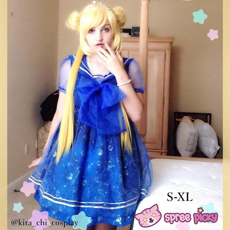 S-XL Dreamy Sailor Moon Organza Sailor Collar OP Dress Few Stock SP141133