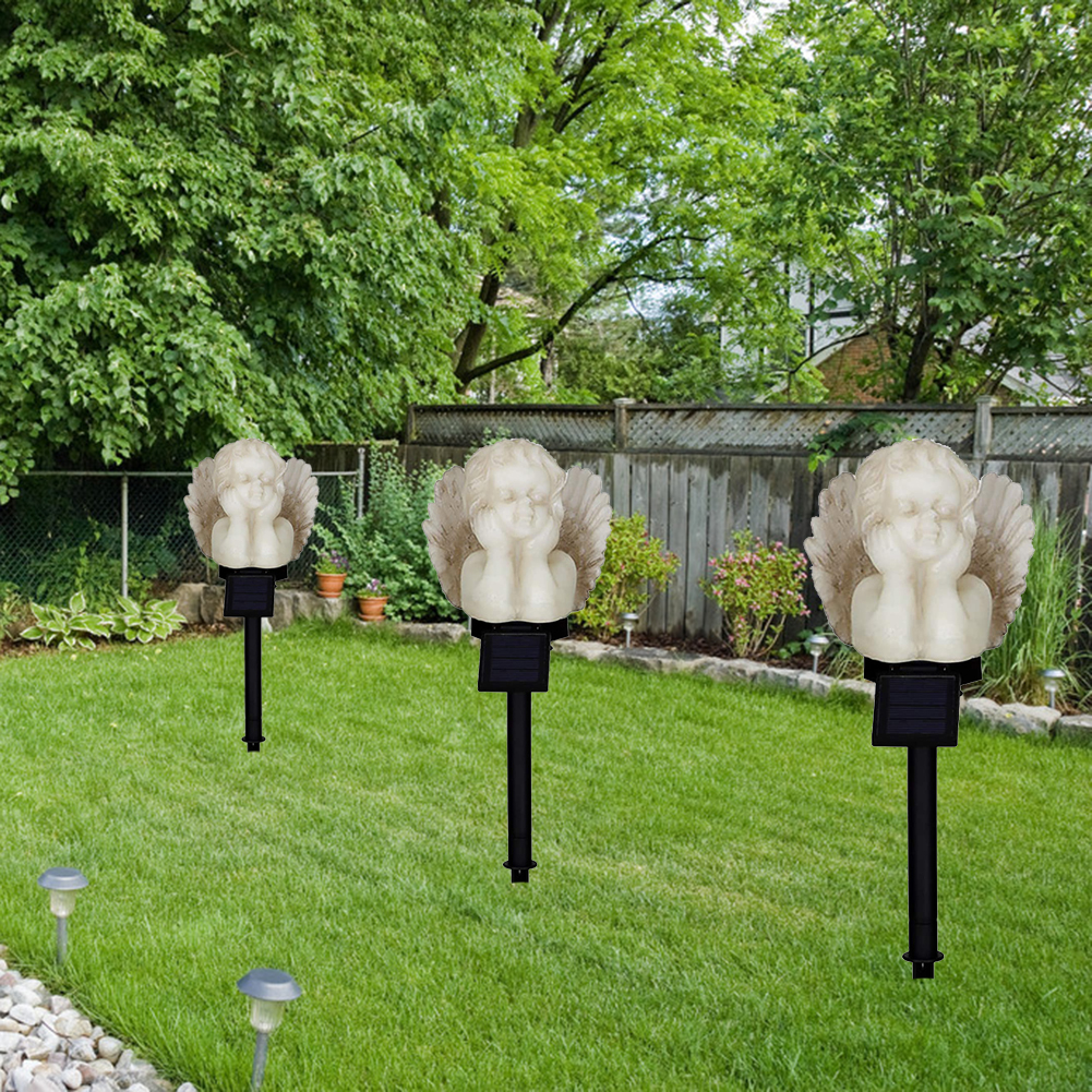 

LED Solar Resin Angel Stakes Hanging-Landscape Light, A (pictured), 501 Original