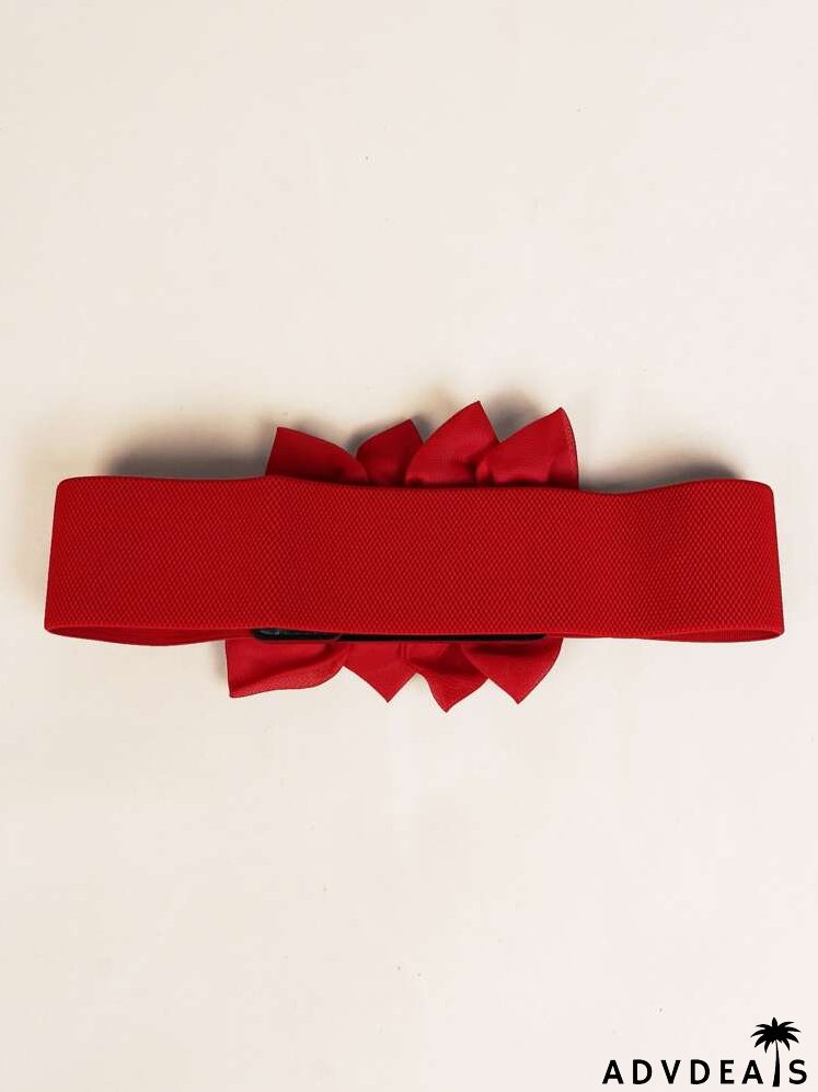 Faux Pearl & Flower Decor Belt